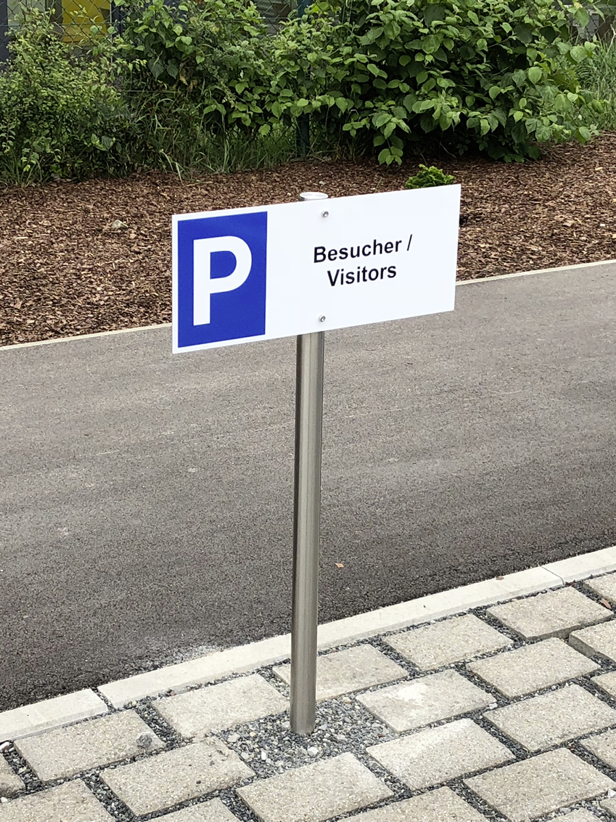 Parkplatzkennzeichen zur schnellen Montage